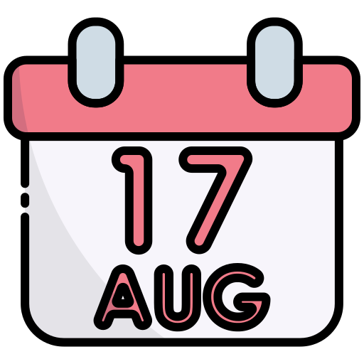 August 17 Generic Outline Color icon