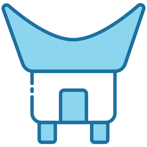 minangkabau-haus Generic Blue icon