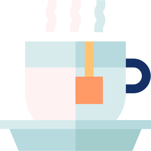 xícara de chá Basic Straight Flat Ícone