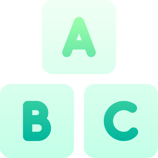 abcブロック Basic Gradient Gradient icon