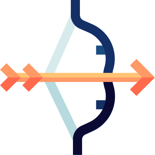 bogenschießen Basic Straight Flat icon