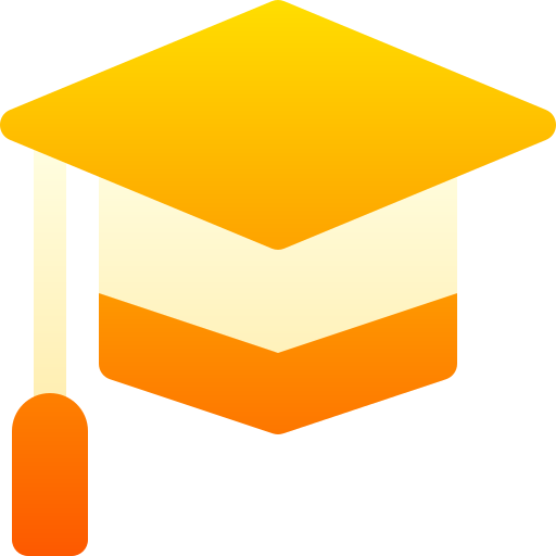 졸업 모자 Basic Gradient Gradient icon