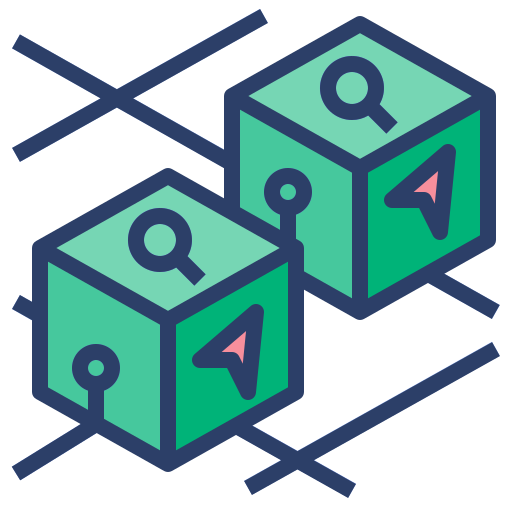 Blockchain Generic Outline Color icon