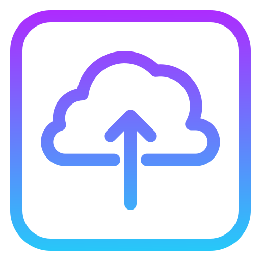 cloud uploaden Generic Gradient icoon