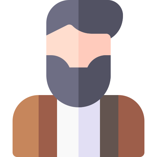 Beard Basic Rounded Flat icon