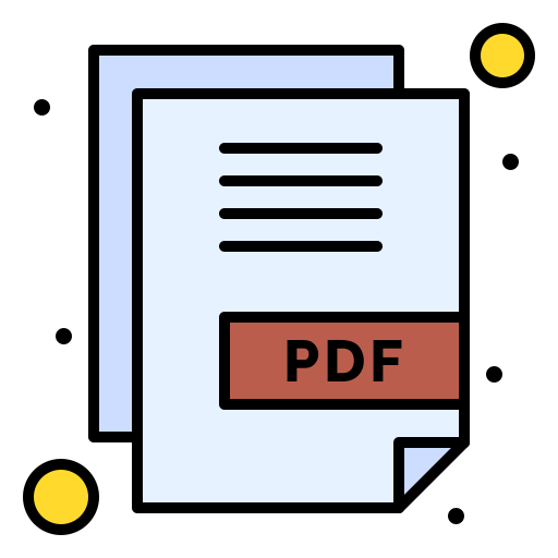pdfドキュメント Generic Outline Color icon