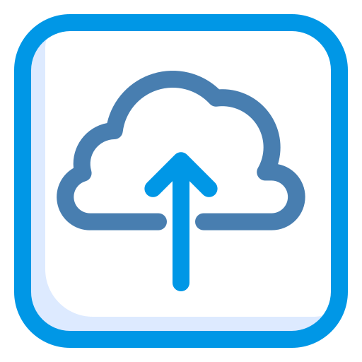 cloud uploaden Generic Blue icoon