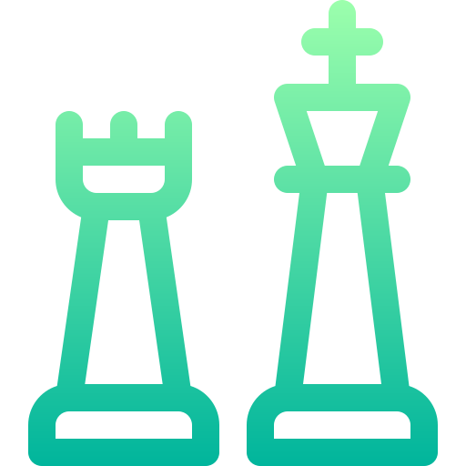pieza de ajedrez Basic Gradient Lineal color icono