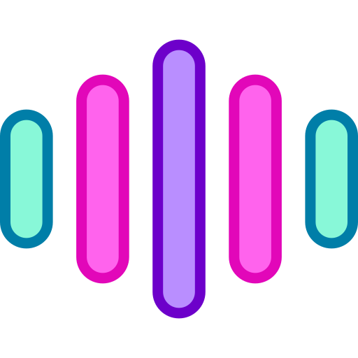 audio Retro Neon Lineal color icono