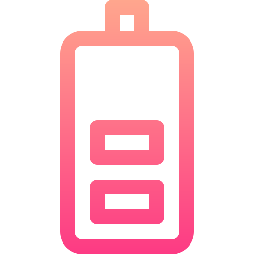 nivel de bateria Basic Gradient Lineal color icono