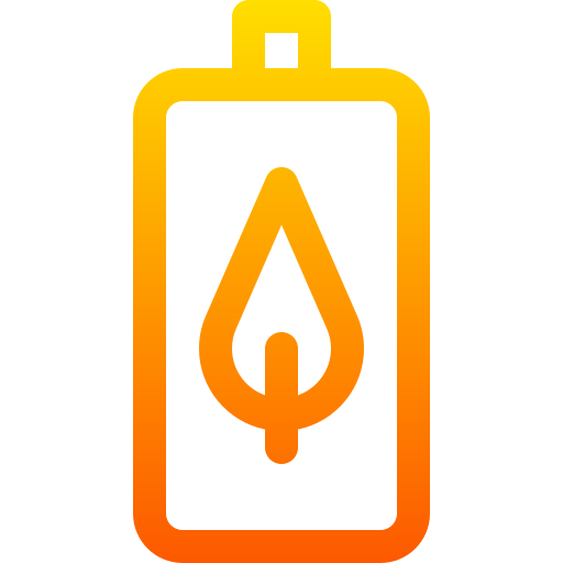 batería ecológica Basic Gradient Lineal color icono