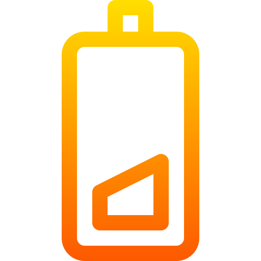 lage batterij Basic Gradient Lineal color icoon