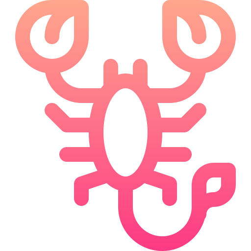 skorpion Basic Gradient Lineal color ikona