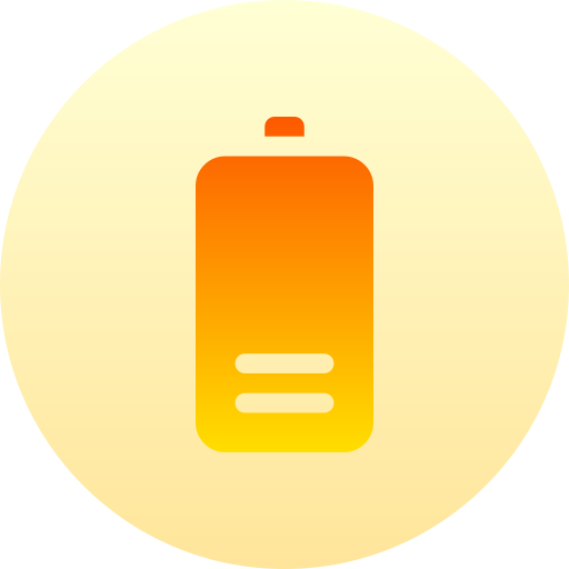 Low battery Basic Gradient Circular icon