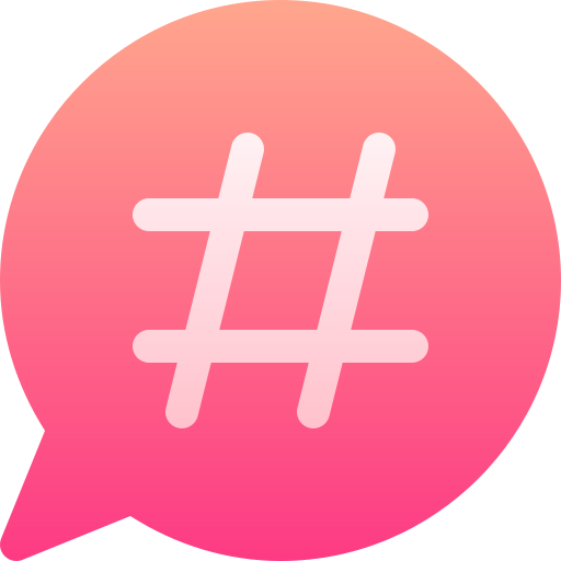 hashtag Basic Gradient Gradient ikona