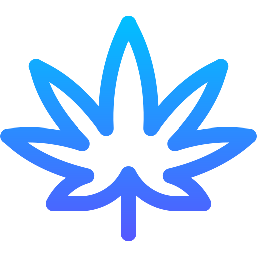 marihuana Basic Gradient Lineal color ikona