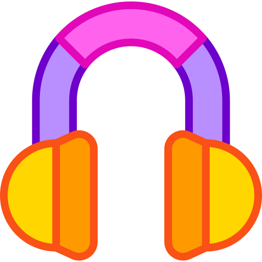 słuchawki Retro Neon Lineal color ikona