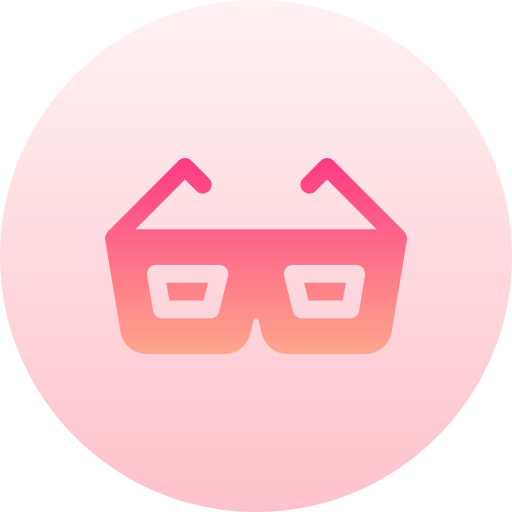 3d 안경 Basic Gradient Circular icon