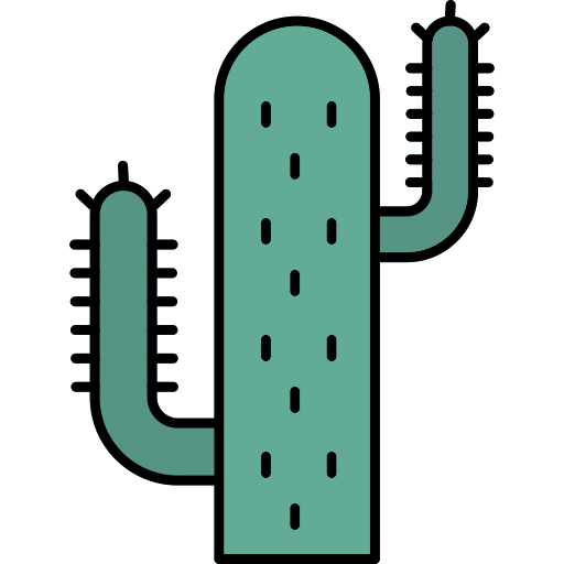 cactus Generic Thin Outline Color icono