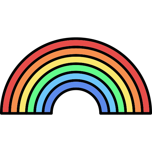 regenbogen Generic Thin Outline Color icon