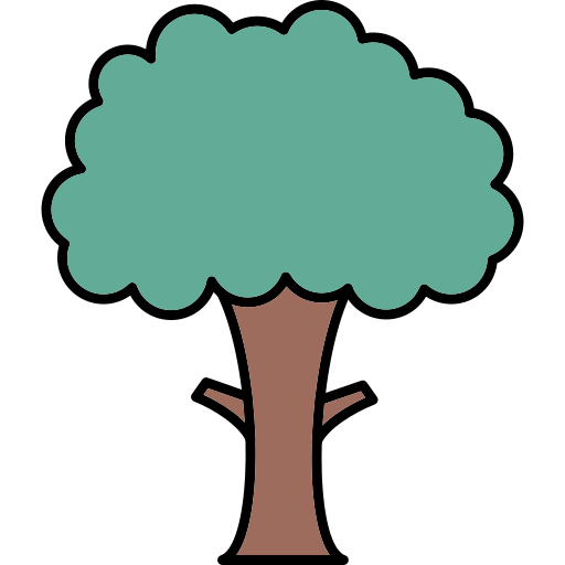 albero Generic Thin Outline Color icona