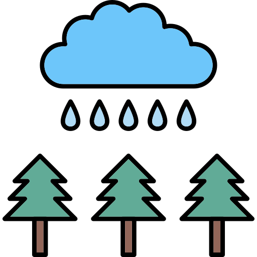Rainforest Generic Thin Outline Color icon