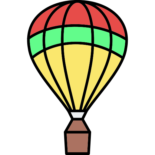 balon na gorące powietrze Generic Thin Outline Color ikona
