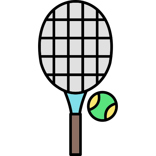 tennis Generic Thin Outline Color icon