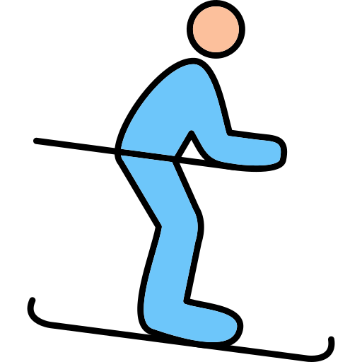 Горнолыжный спорт Generic Thin Outline Color иконка
