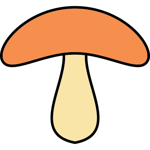 champignon Generic Thin Outline Color Icône