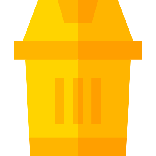 contenedor de basura Basic Straight Flat icono