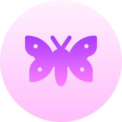 papillon Basic Gradient Circular Icône