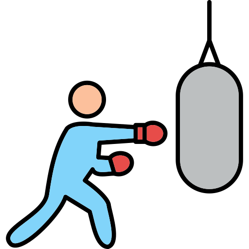 torba bokserska Generic Thin Outline Color ikona