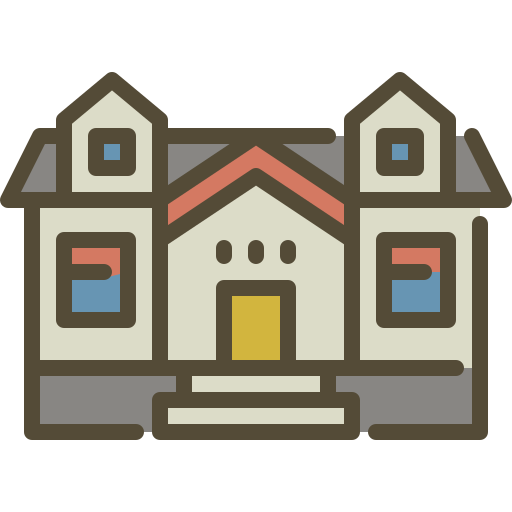 жилой дом Generic Outline Color иконка