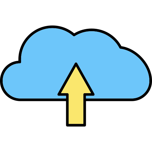 File upload Generic Thin Outline Color icon