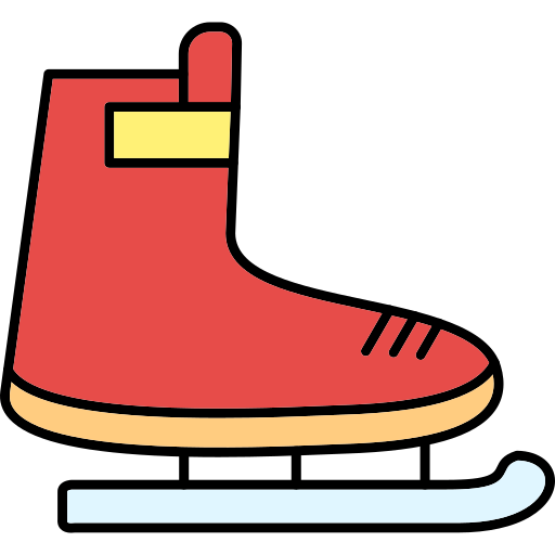patin à glace Generic Thin Outline Color Icône