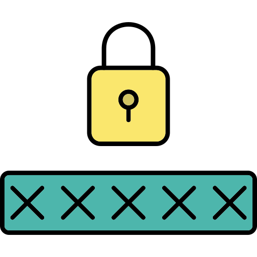 zabezpieczenie kodem pin Generic Thin Outline Color ikona
