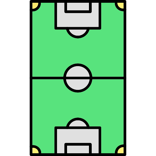 Футбольное поле Generic Thin Outline Color иконка