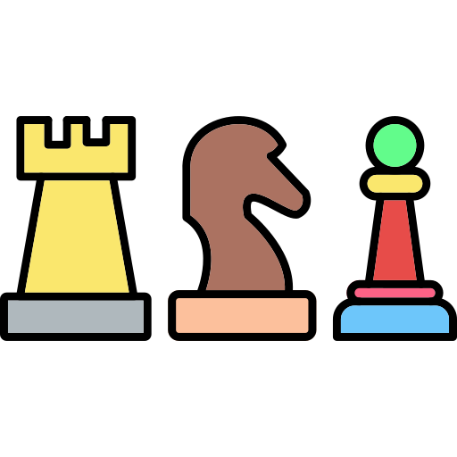 ajedrez Generic Thin Outline Color icono