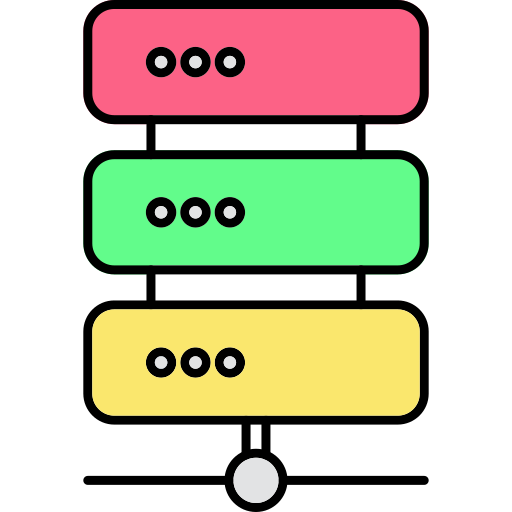データストレージ Generic Thin Outline Color icon