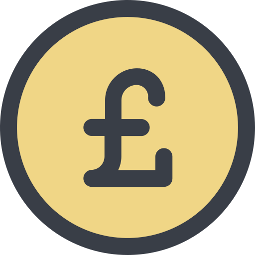 Pound Generic Outline Color icon