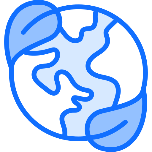 Planet earth Generic Blue icon