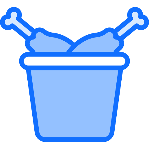 Fried chicken Generic Blue icon