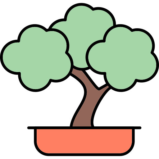 bonsai Generic Thin Outline Color icono