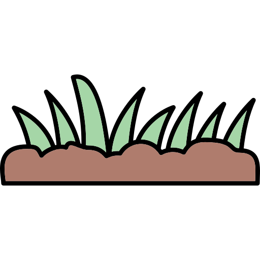 Grass Generic Thin Outline Color icon