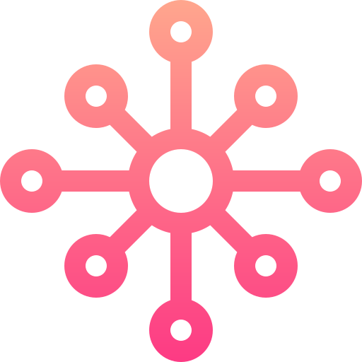 connessione di rete Basic Gradient Lineal color icona
