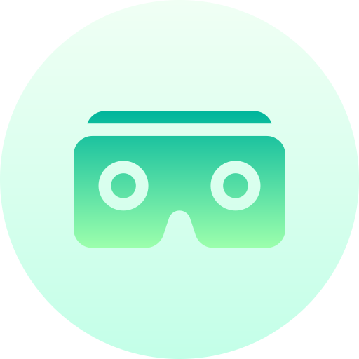 Virtual reality Basic Gradient Circular icon
