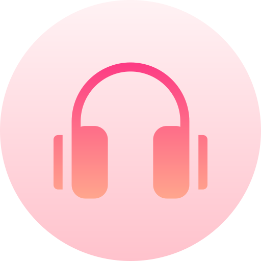 Headphones Basic Gradient Circular icon