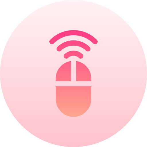draadloze muis Basic Gradient Circular icoon