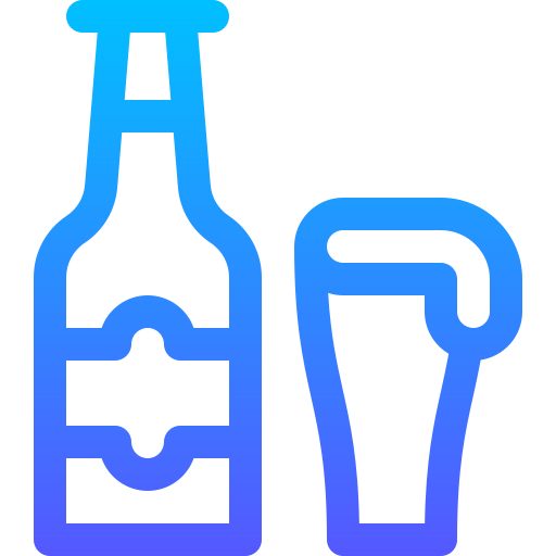 butelka piwa Basic Gradient Lineal color ikona